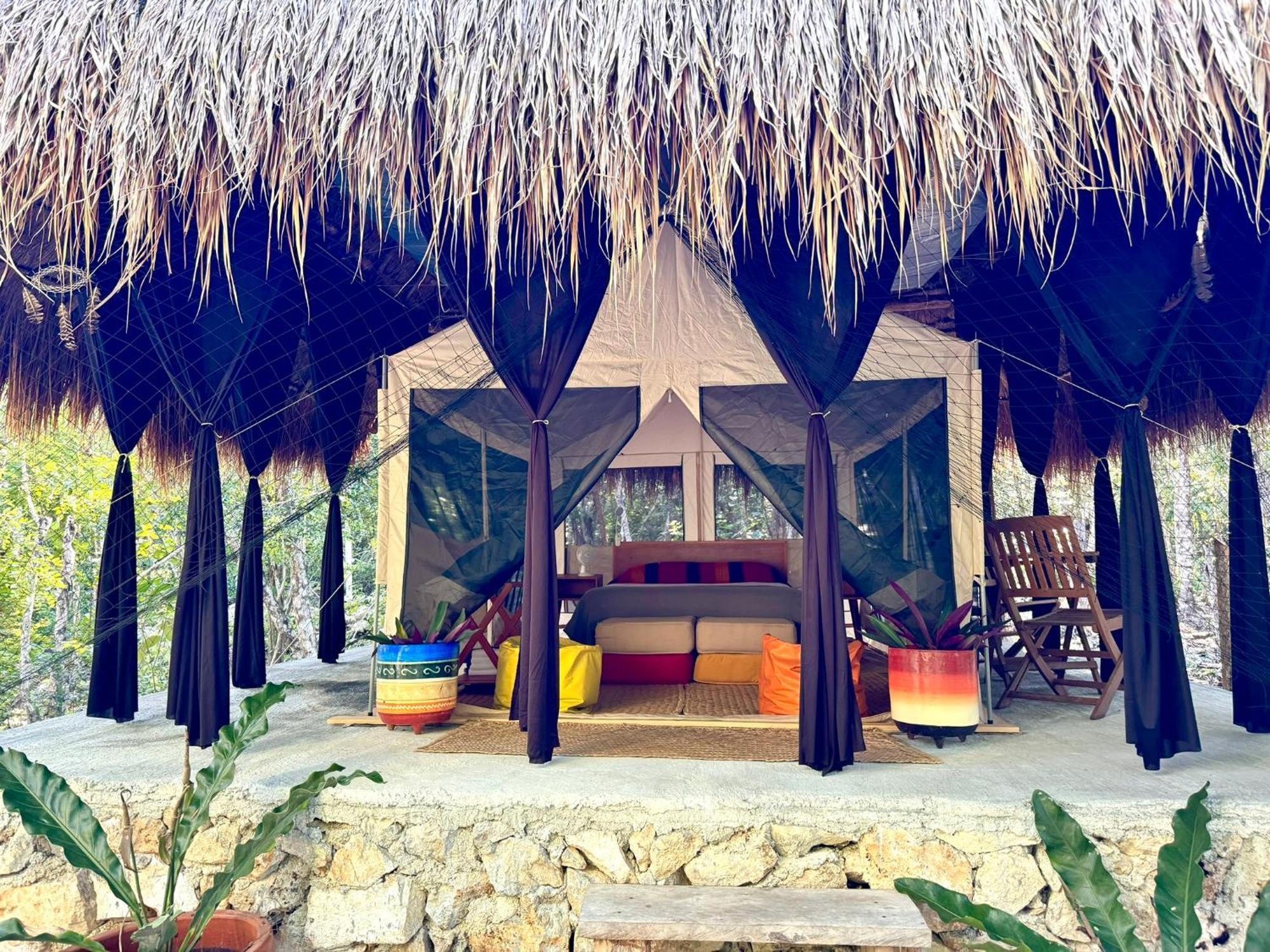 Отель Glamping Bunga Lotus Тулум Экстерьер фото